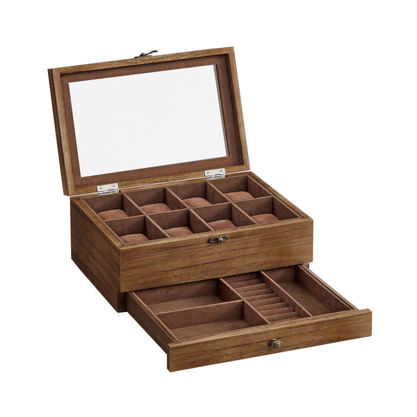 SONGMICS 2-Tier Watch Box with 8 Slots UKJOW008K01