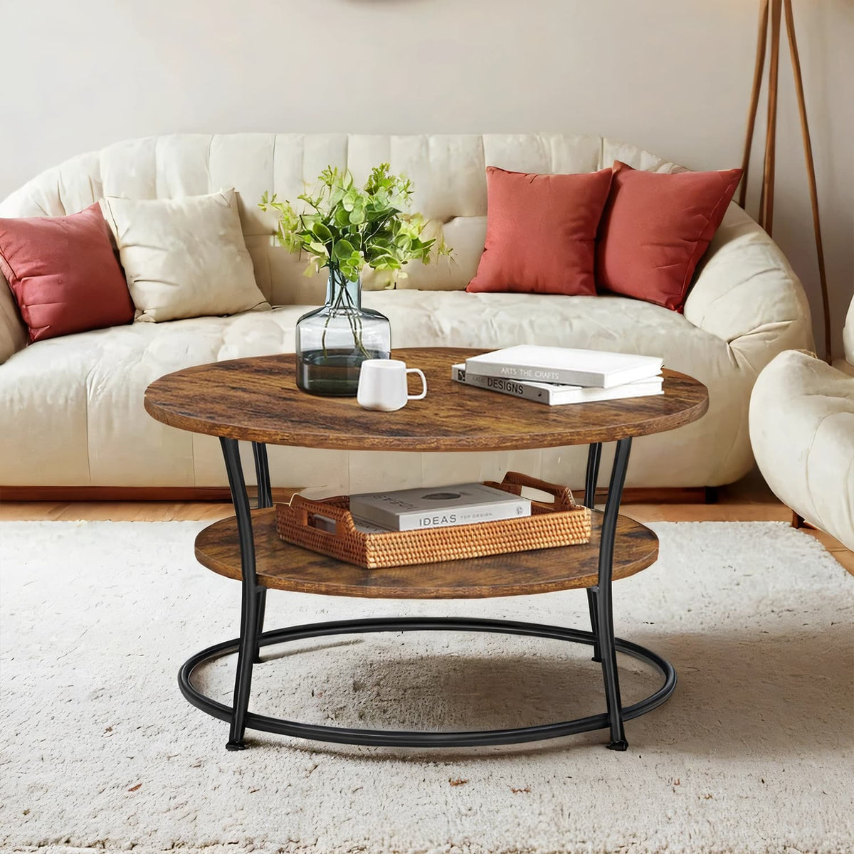 2 Layers Coffee Table - Coffee Table | VASAGLE by SONGMICS