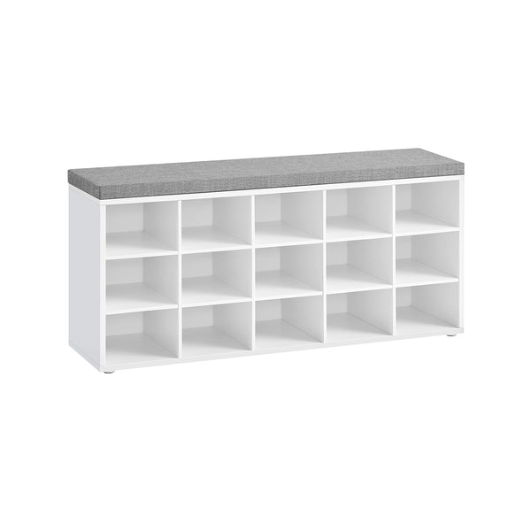 Shoe Rack with Seat Cloud White and Dove Grey