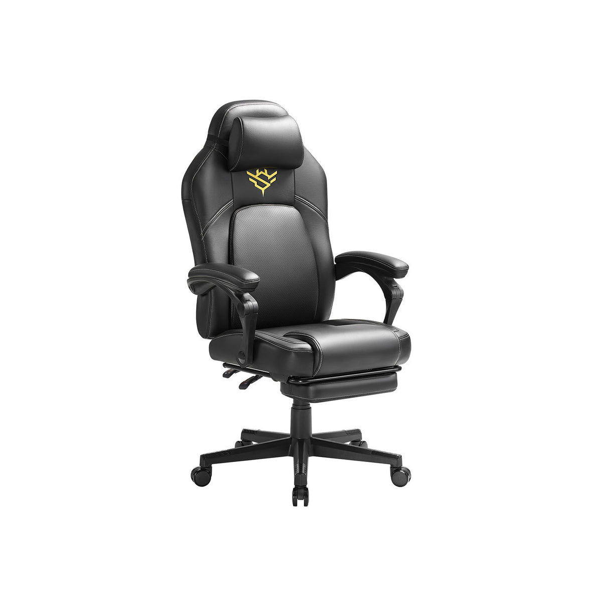 Gaming Chair with Footrest and Headrest