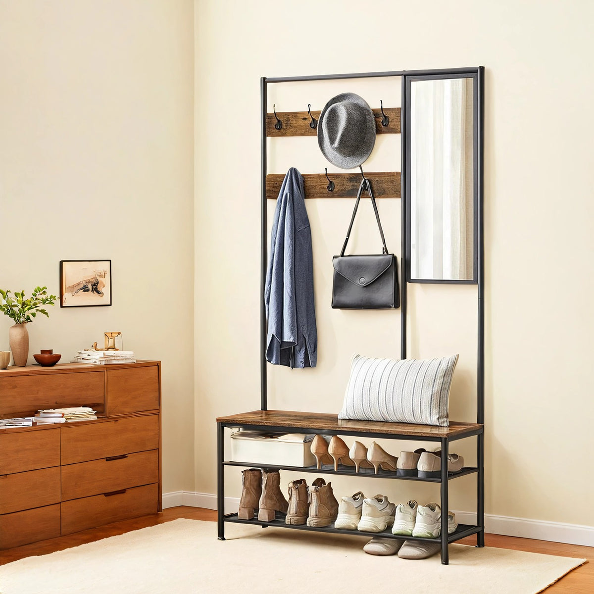 VASAGLE Coat Rack with Shoe Storage | SONGMICS HOME