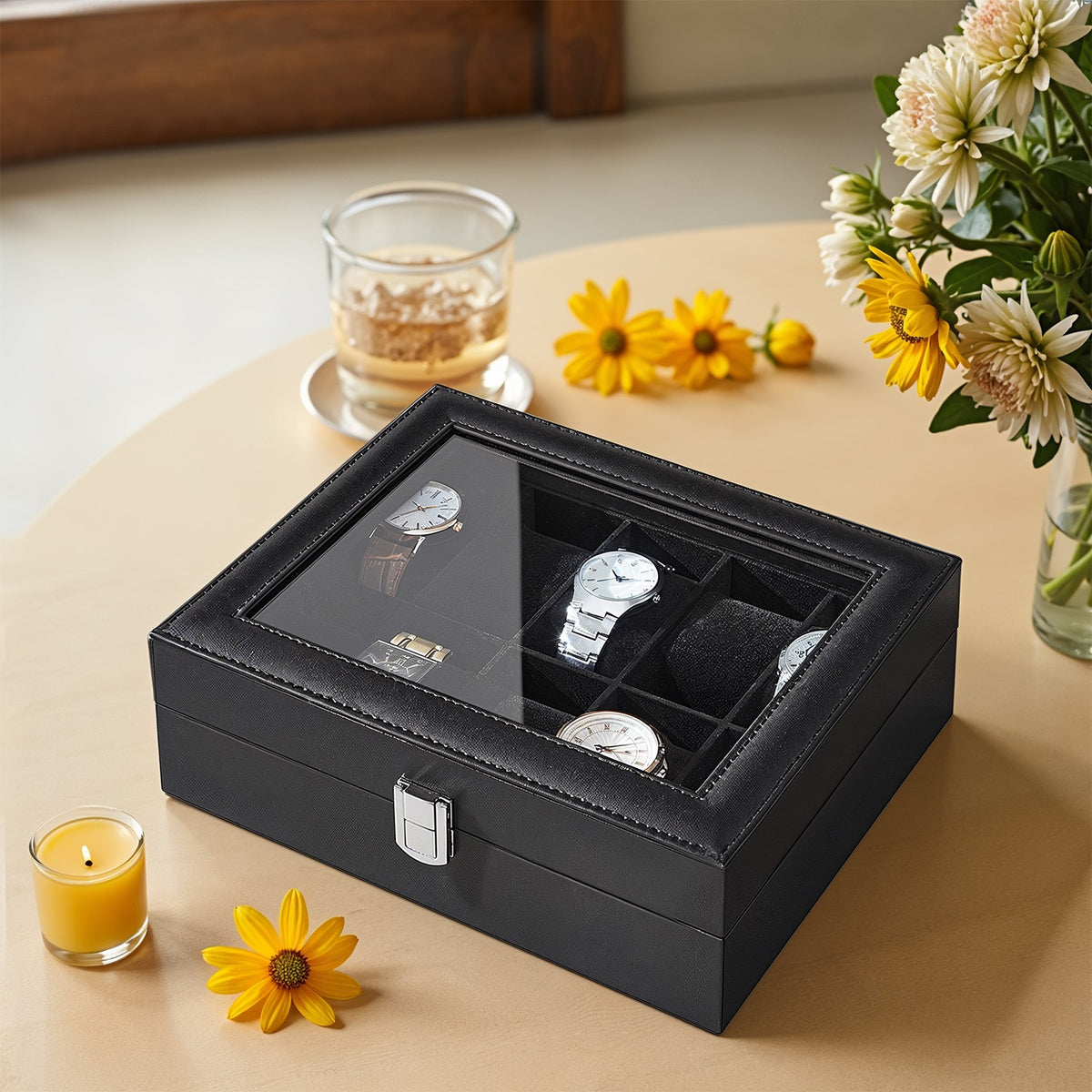 10-Slot Watch Display Case