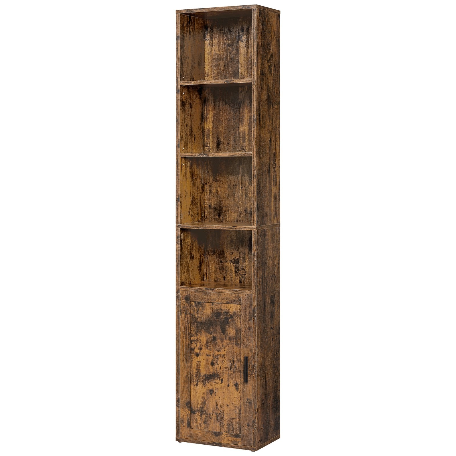 Tall Wooden Bookcase Door Living Room Home Office