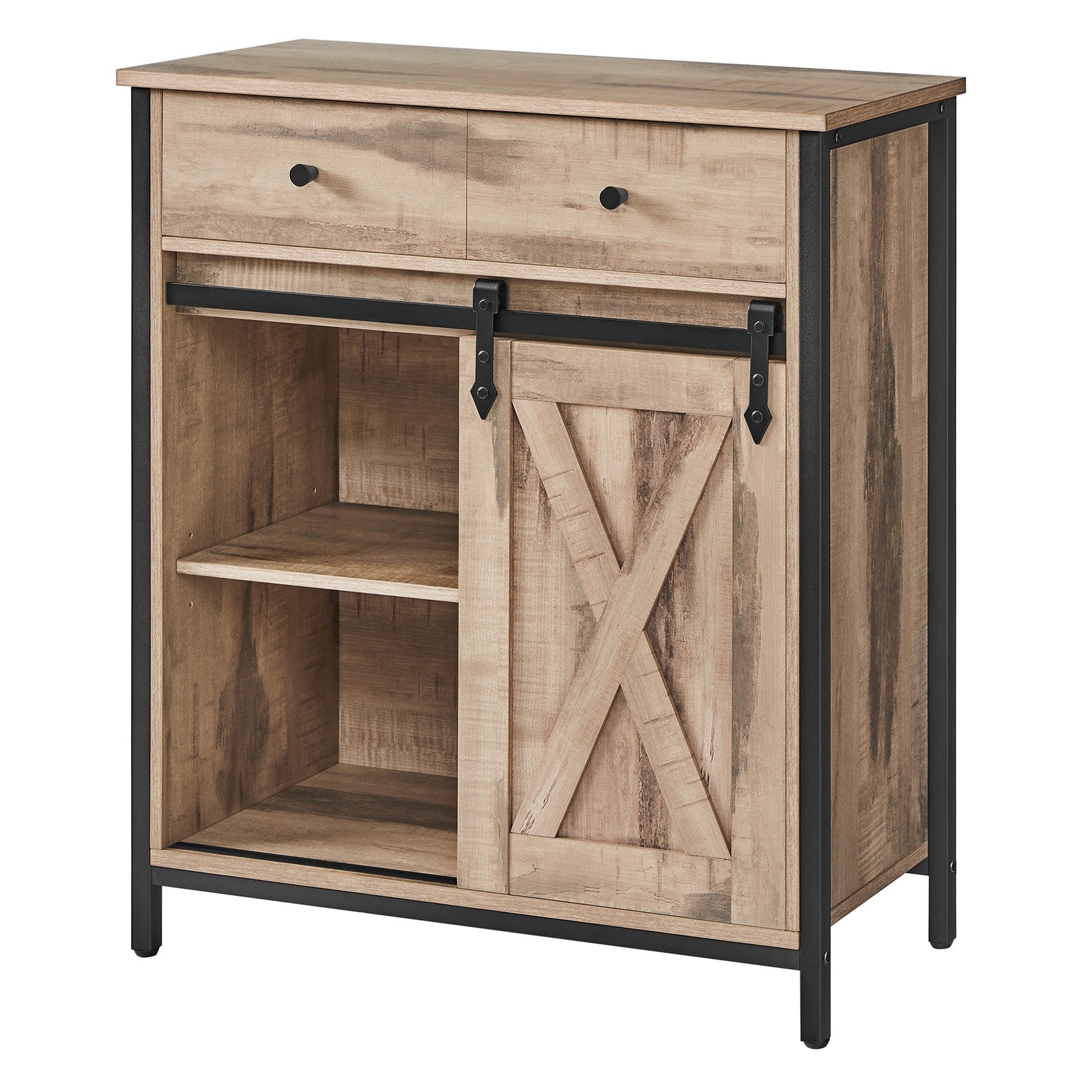 Industrial Storage Sideboard Sliding Barn Door