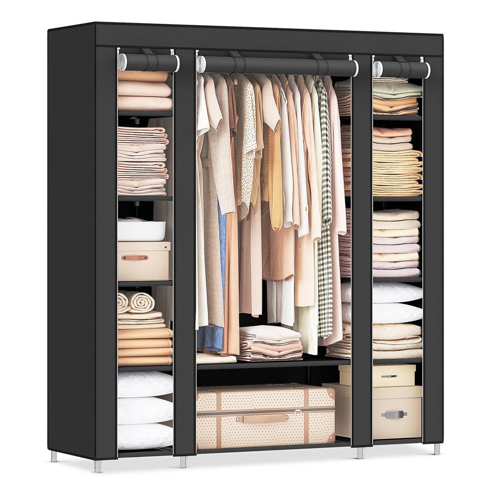 12 Shelves Canvas Wardrobe