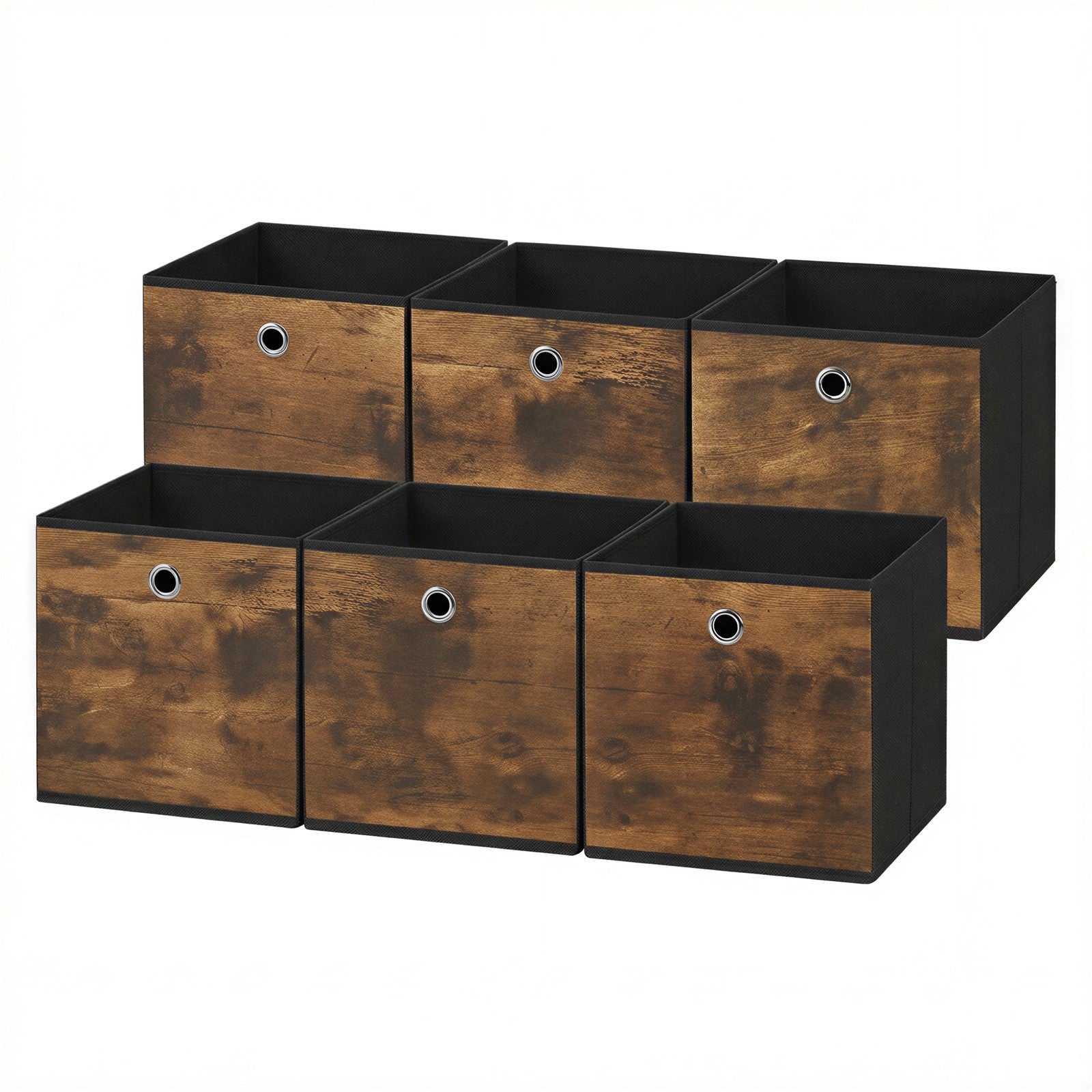 Set 6 Storage Boxes Non woven Oxford Fabric