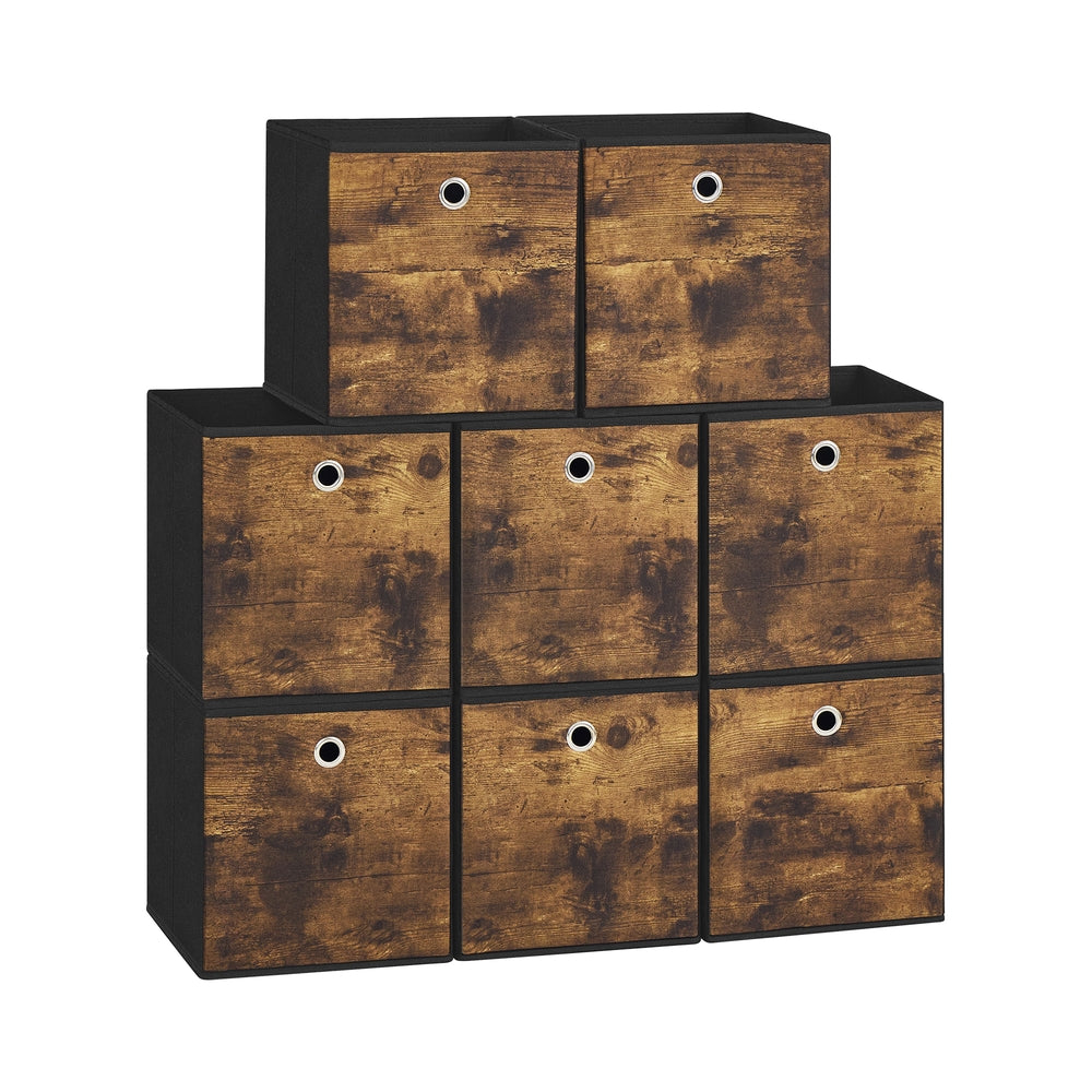 Foldable fabric storage cubes set