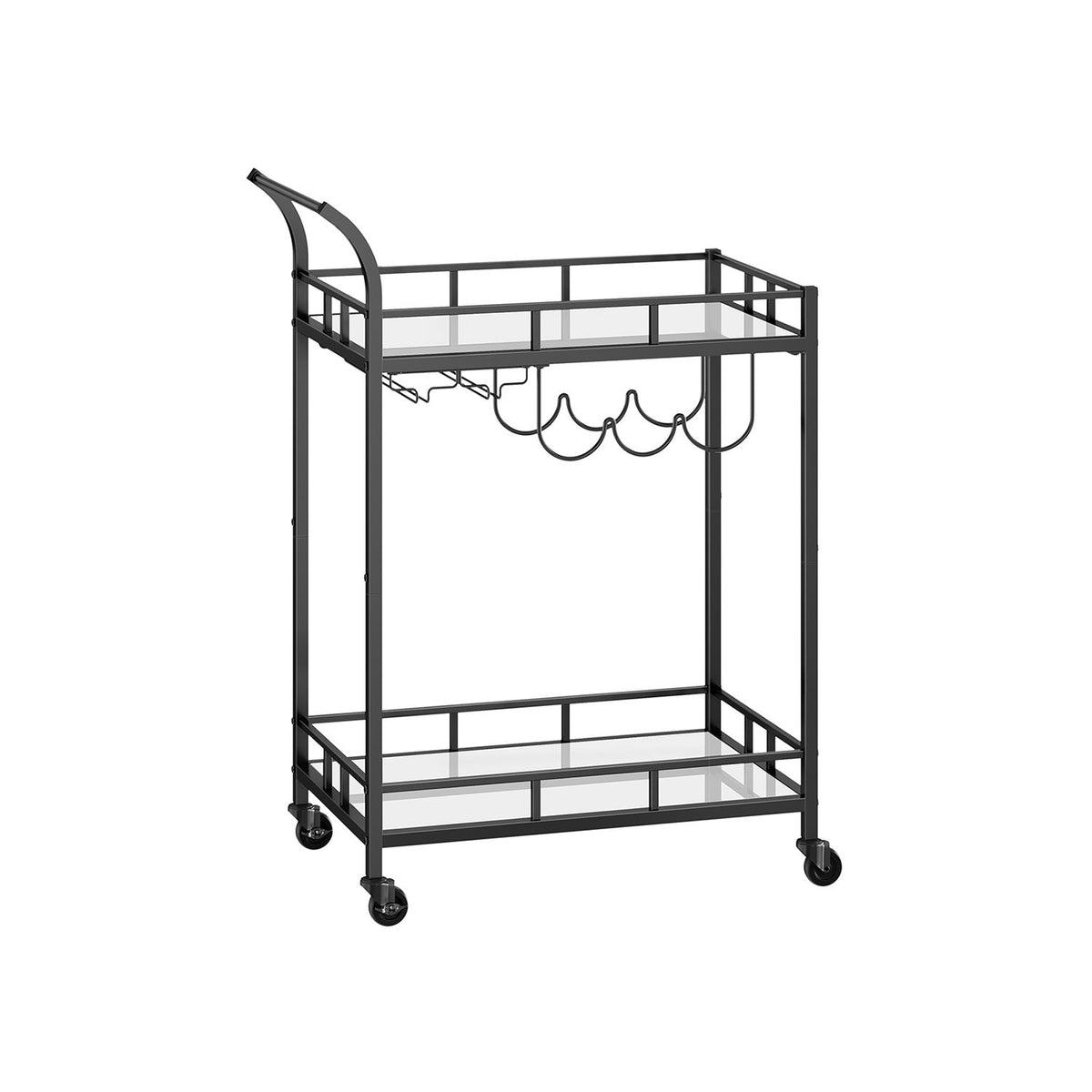 VASAGLE Bar Cart with 2 Mirrored Shelves | SONGMICS HOME